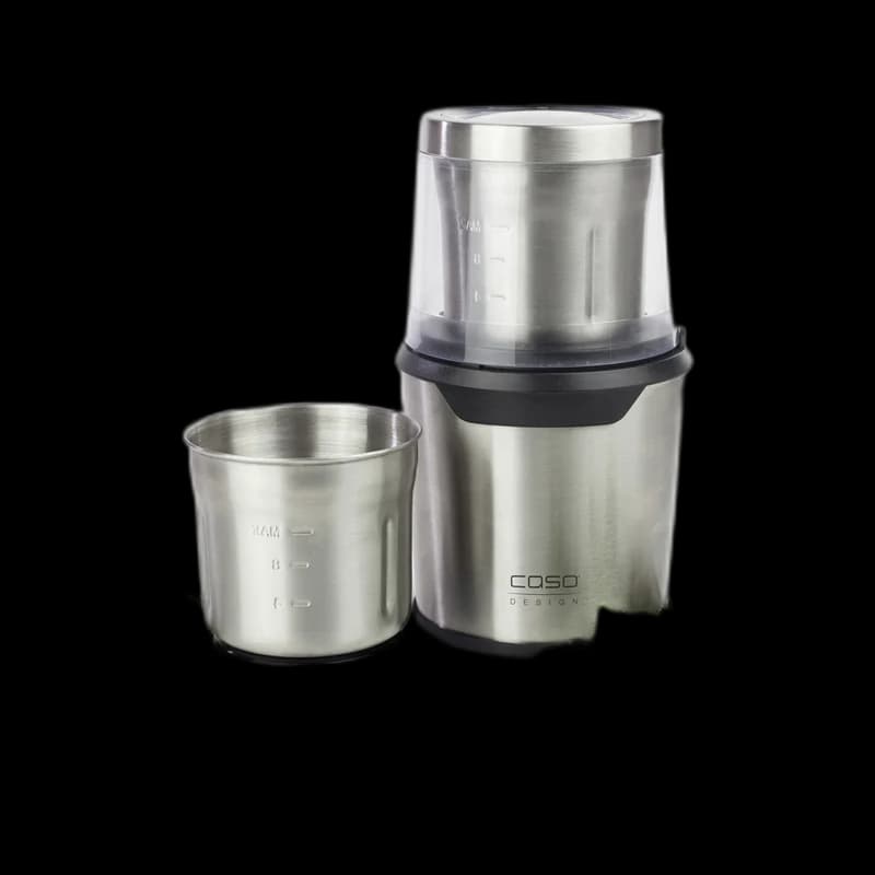 Electric spice grinder with removable steel cup