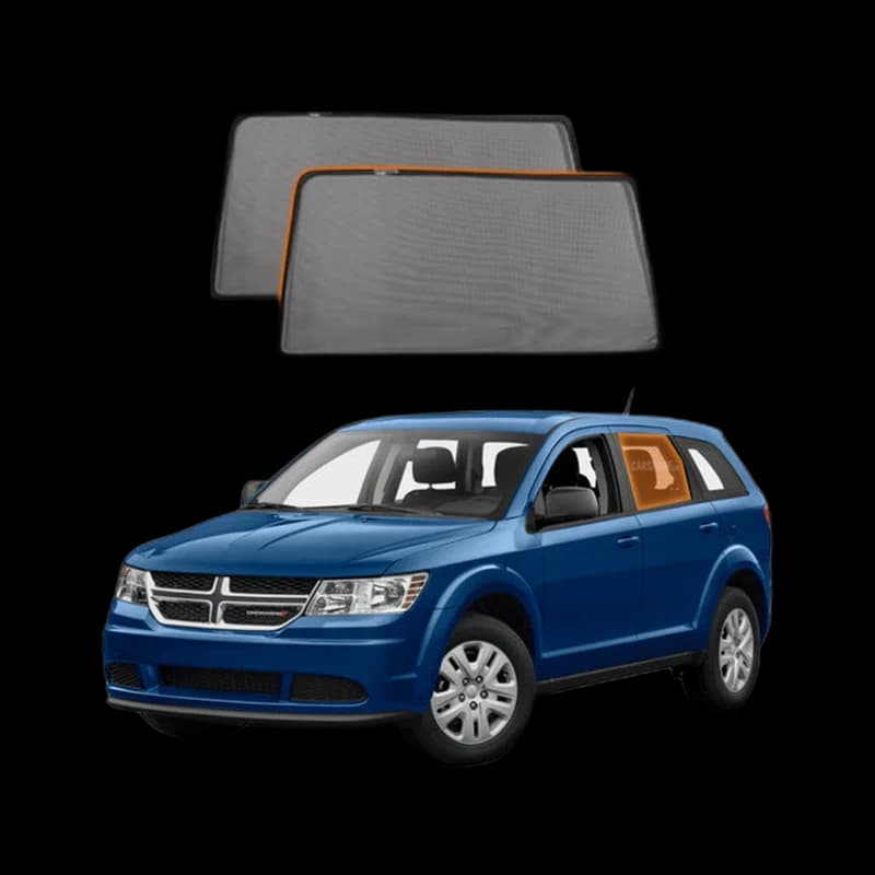 Vehicle-fit magnetic rear-window sunshade set