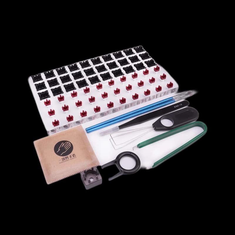 ESD-safe keyboard and electronics maintenance kit with keycap and switch pullers