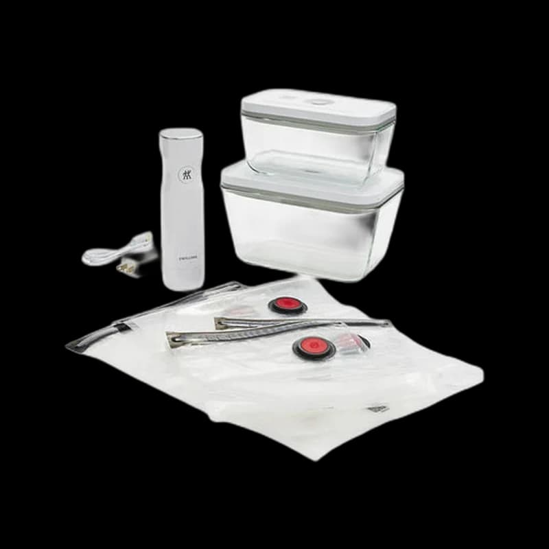 Reusable vacuum food-container starter set