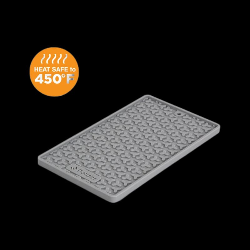 Heat-safe silicone countertop tool mat