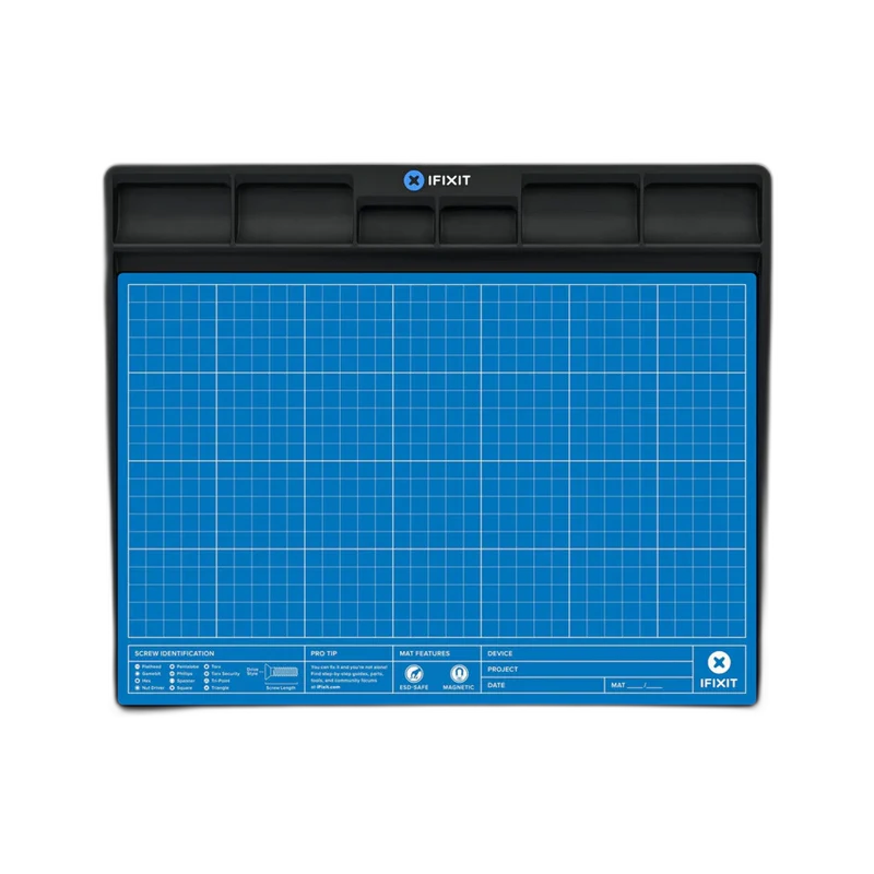 ESD-safe magnetic electronics repair mat