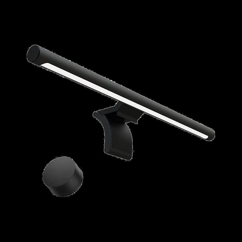 Monitor light bar with glare-free asymmetrical beam