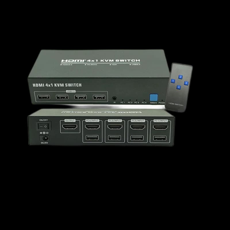 4K HDMI KVM switch with remote selector