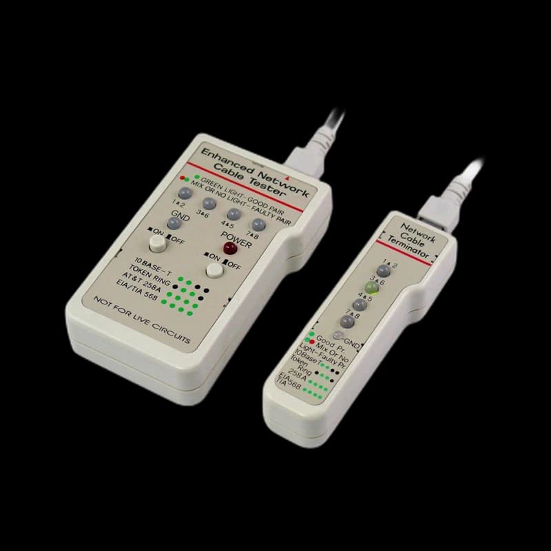 Network cable tester with remote terminator